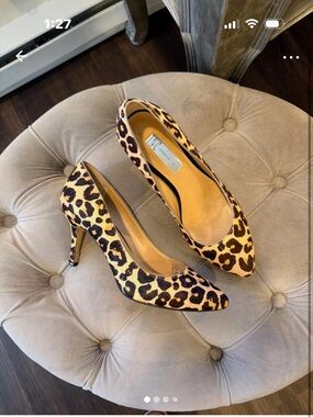 INC INTERNATIONAL CONCEPTS LEOPARD PRINT 7.5 STILETTO HEEL